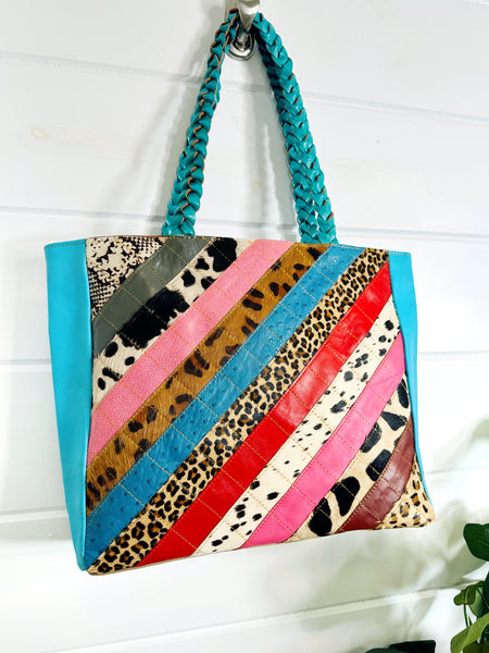 Wholesale Joli Patchwork Leather Tote Bag Purse - Pack of 3