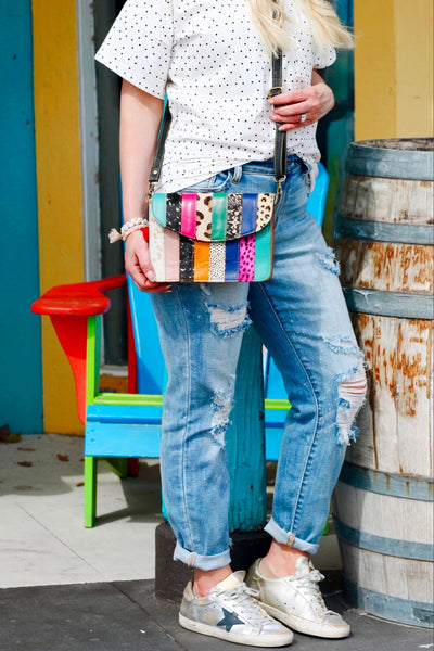 Wholesale Flora Patchwork Leather Crossbody - Pack of 3