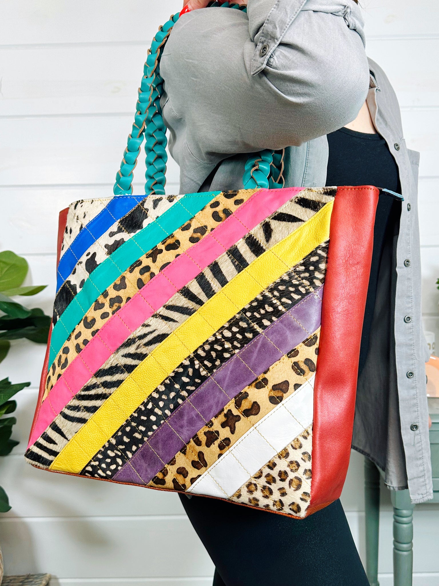 Wholesale Joli Patchwork Leather Tote Bag Purse - Pack of 3