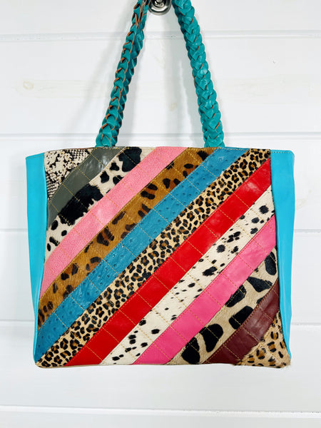 Wholesale Joli Patchwork Leather Tote Bag Purse - Pack of 3